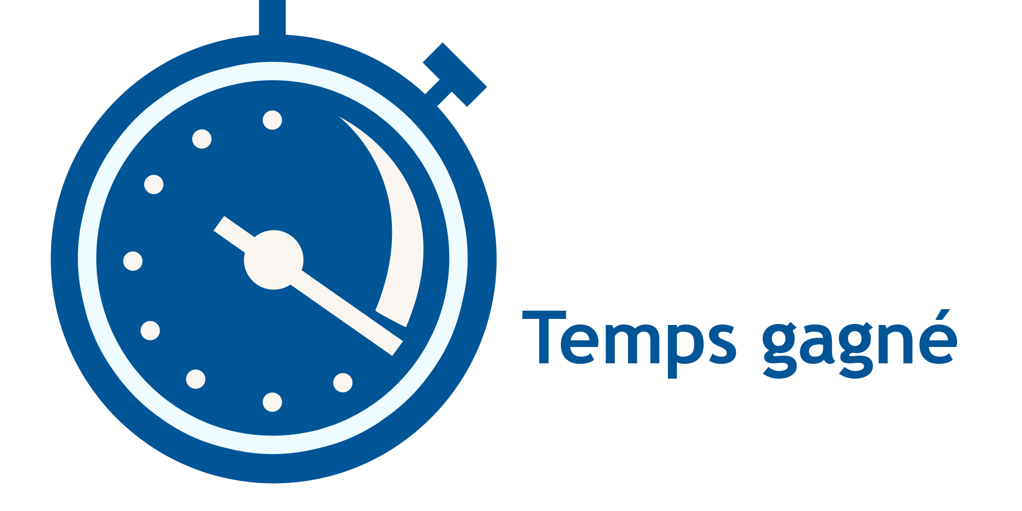 Image d’icône de temps économisé