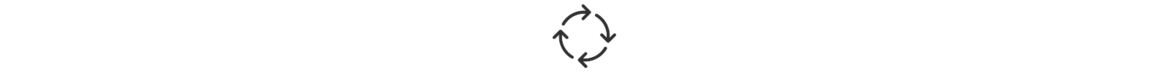 O pictogramă cu patru săgeți curbate, îndreptate în sensul acelor de ceasornic, în formă de cerc 