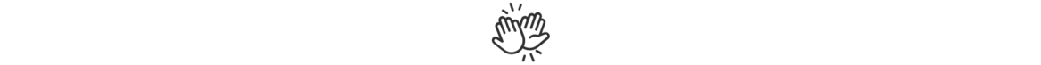 Et ikon af to hænder i en high-five 