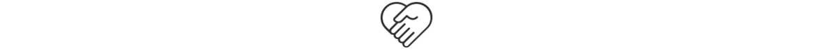 Két, szívet formázó kézfejet ábrázoló ikon 