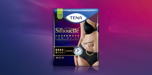 An image showing the TENA Silhouette underwear package