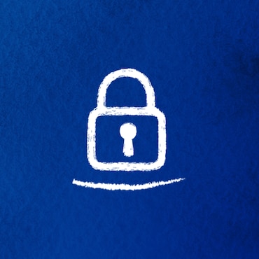An illustration of a lock on a blue background An illustration of a lock on a blue background