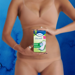 Laiko „TENA Discreet Normal“ šlapimo nelaikymo paketų pakuotę