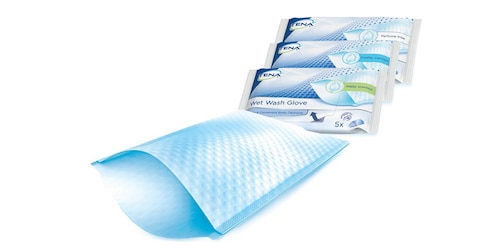 Gebruiksinstructie voor TENA ProSkin Wet Wash Glove