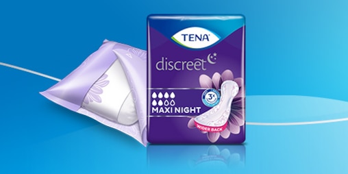 TENA paketes lietošanai nakts laikā ir rādītas, lai nodrošinātu labu miega kvalitāti.