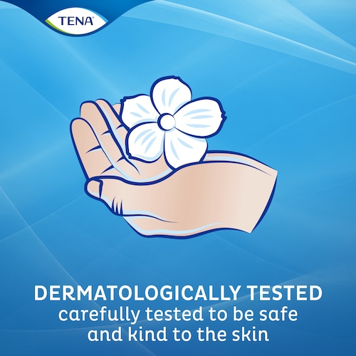 As TENA Pants são dermatologicamente testadas como sendo seguras e suaves para a pele