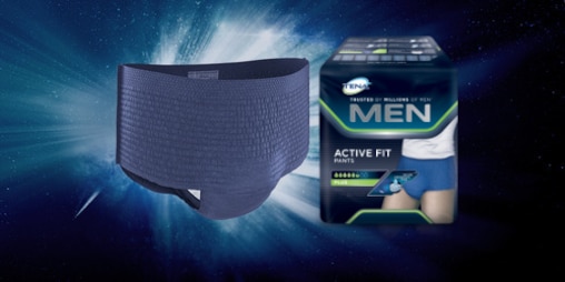 TENA MEN Active Fit Pants, ein Produkt, das speziell für Männer entwickelt wurde