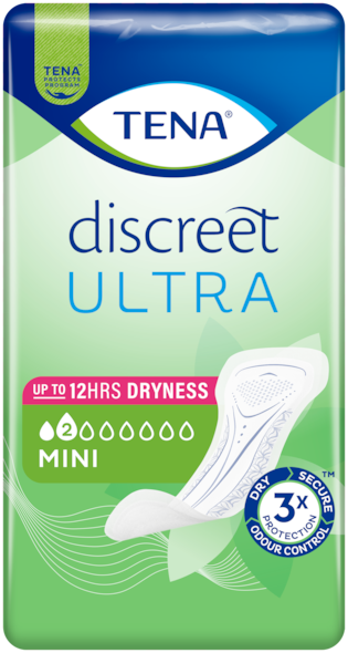 Verpakkingsfoto van TENA Discreet Ultra Pad Mini