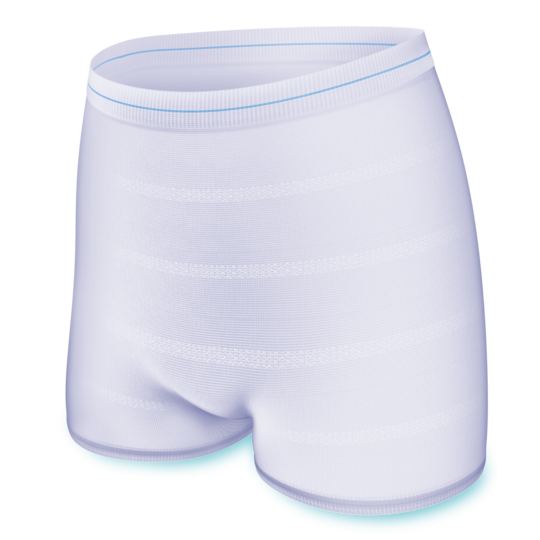 TENA Fix sono mutandine elastiche di fissaggio lavabili morbide e confortevoli.