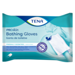 TENA ProSkin Bathing Gloves | Freshly scented pre-moistened glove