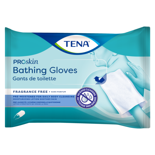 TENA ProSkin Bathing Gloves | Fragrance free cleansing glove