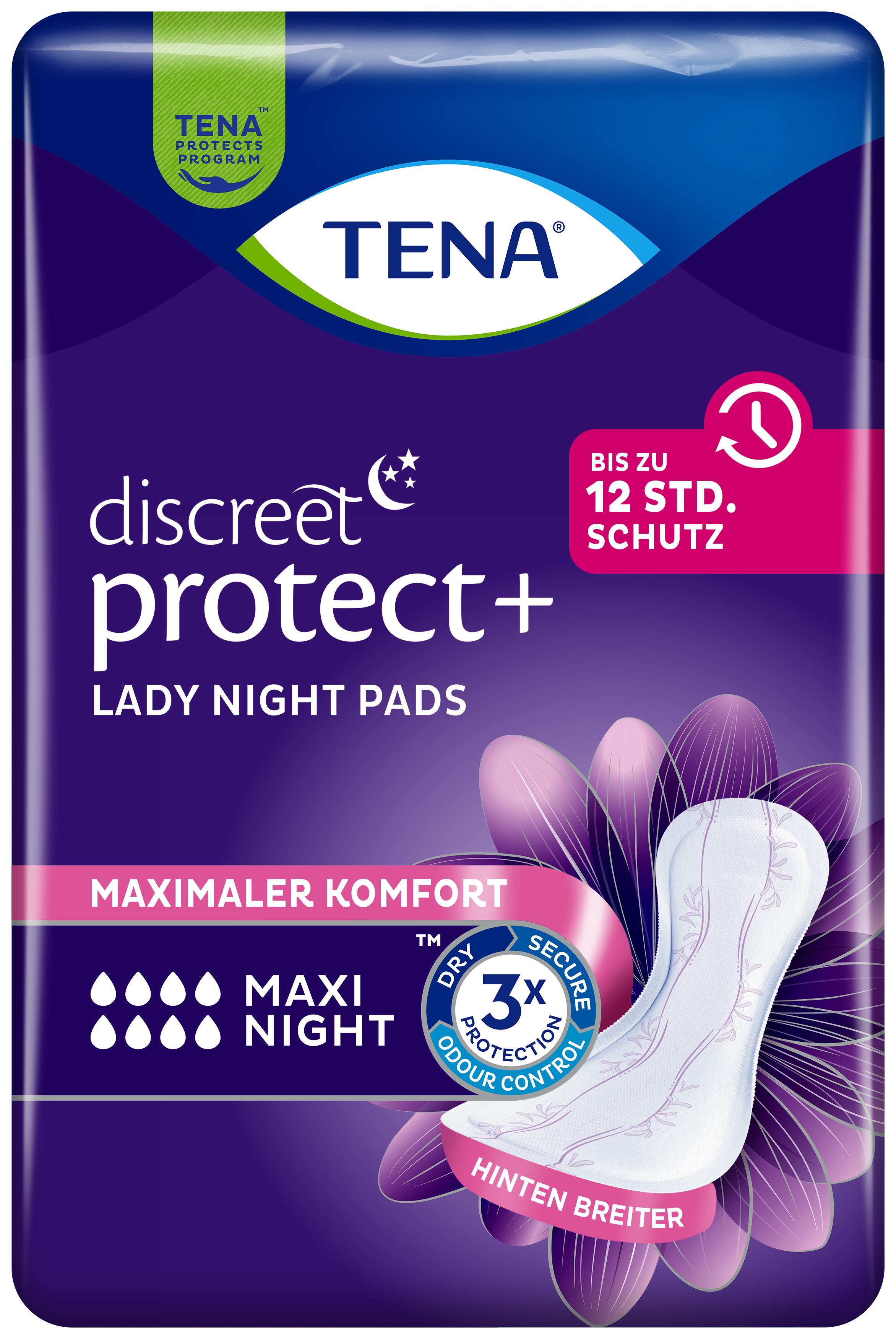 TENA Lady Discreet Maxi Night | Inkontinenz Einlage