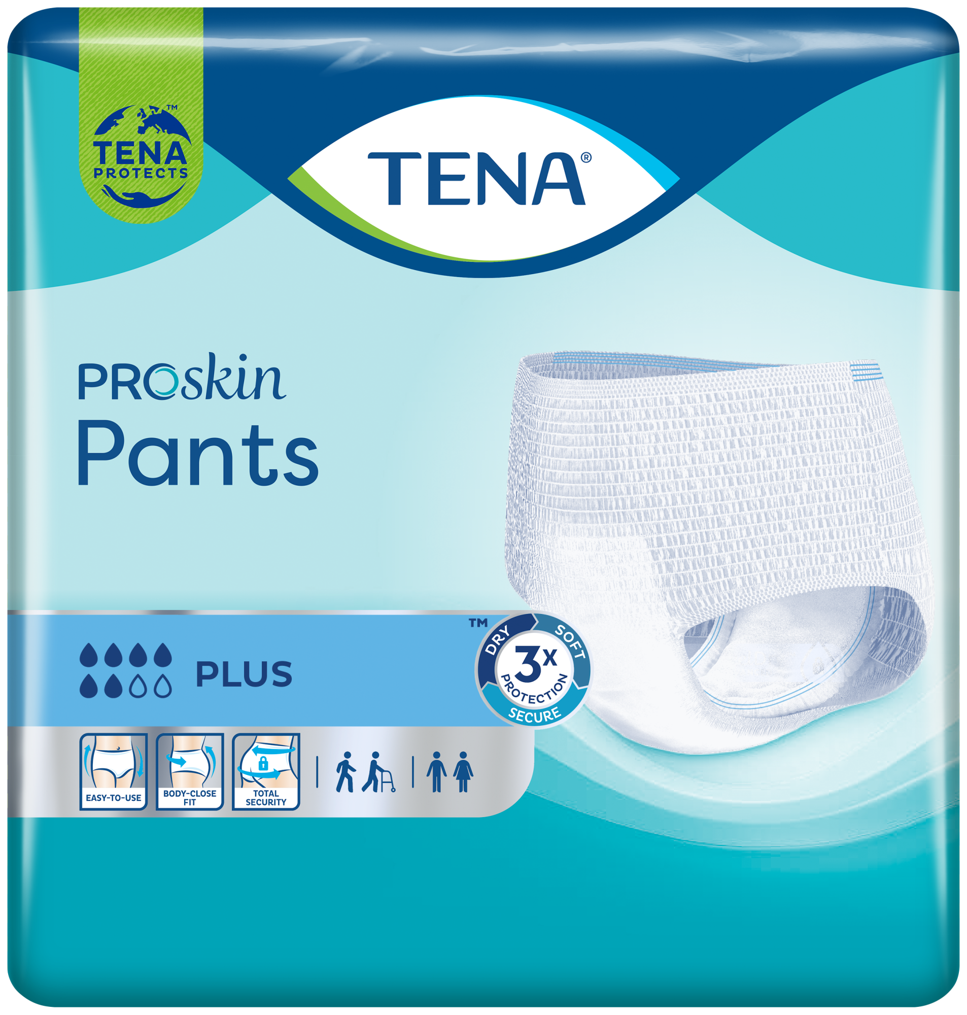 TENA ProSkin Pants Plus, morbide mutandine assorbenti per incontinenza unisex