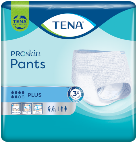 TENA ProSkin Pants Plus – angenehm weiche Einwegunterwäsche für Männer und Frauen mit bequemer Passform