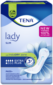 TENA Lady Slim Extra Plus | Absorbant pentru controlul incontinenței pentru femei cu absorbție instantă