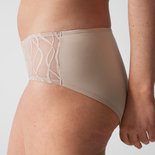 Leak-proof beige incontinence panties in hipster style | washable and reusable
