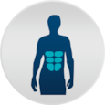 Illustration d’une personne et ses muscles abdominaux