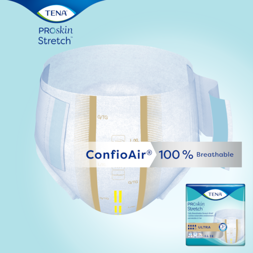 TENA Stretch Briefs Ultra are 100% breathable