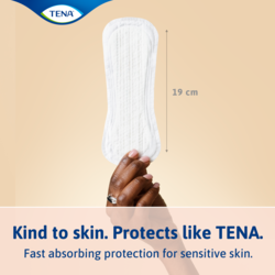 TENA lights incontinenece liners are kind to skin