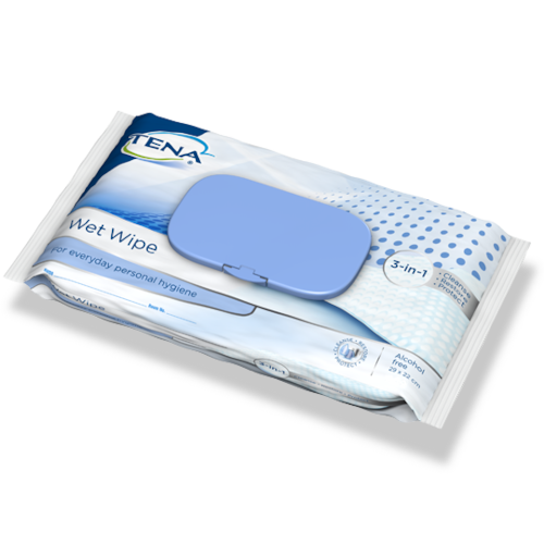 TENA Wet wipe - wet wipe that cleanses, restores, and protects elderly skin