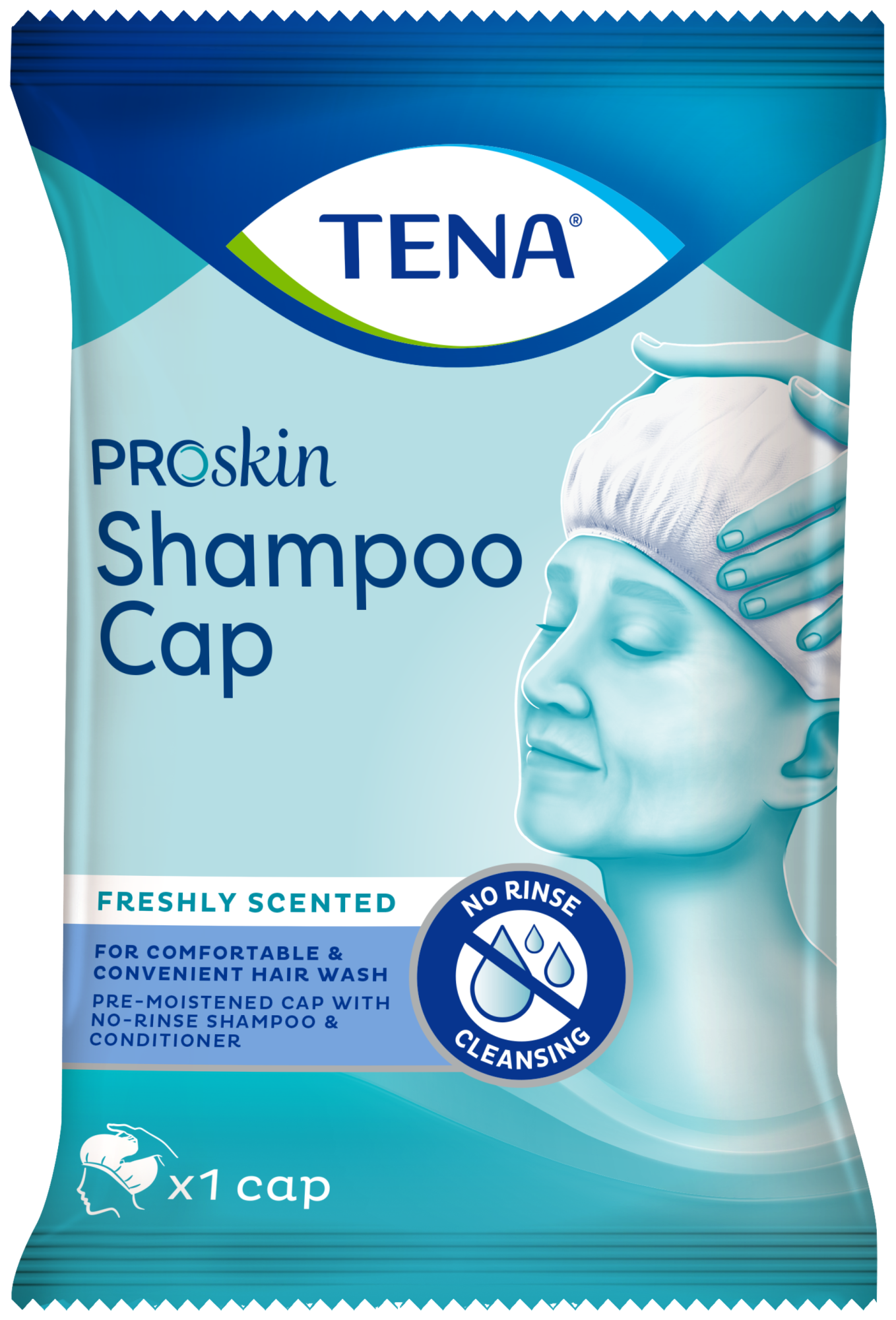TENA ProSkin Shampoo Cap Czepek do mycia włosów