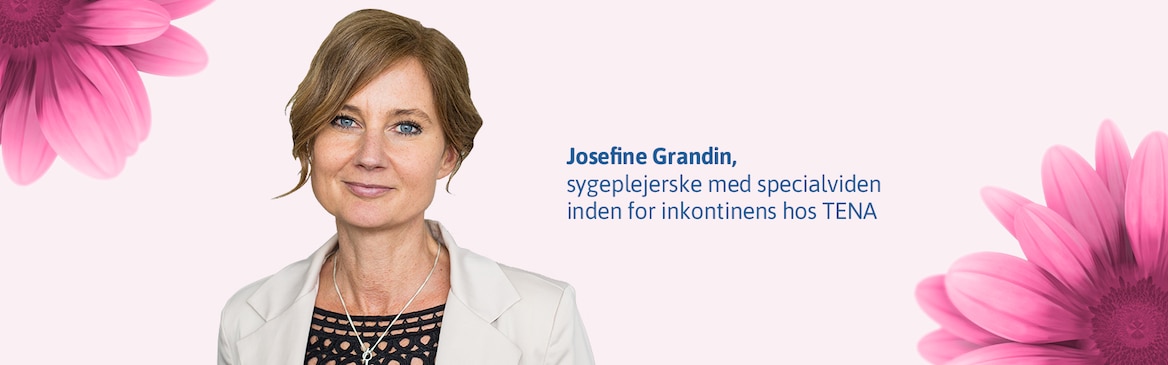 Josefine Grandin, sygeplejerske med specialviden inden for inkontinens hos TENA