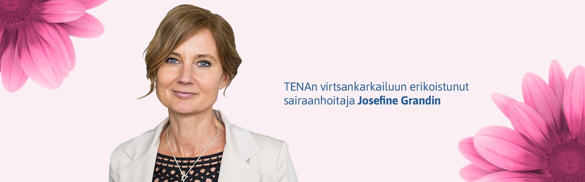 TENAn virtsankarkailuun erikoistunut sairaanhoitaja Josefine Grandin