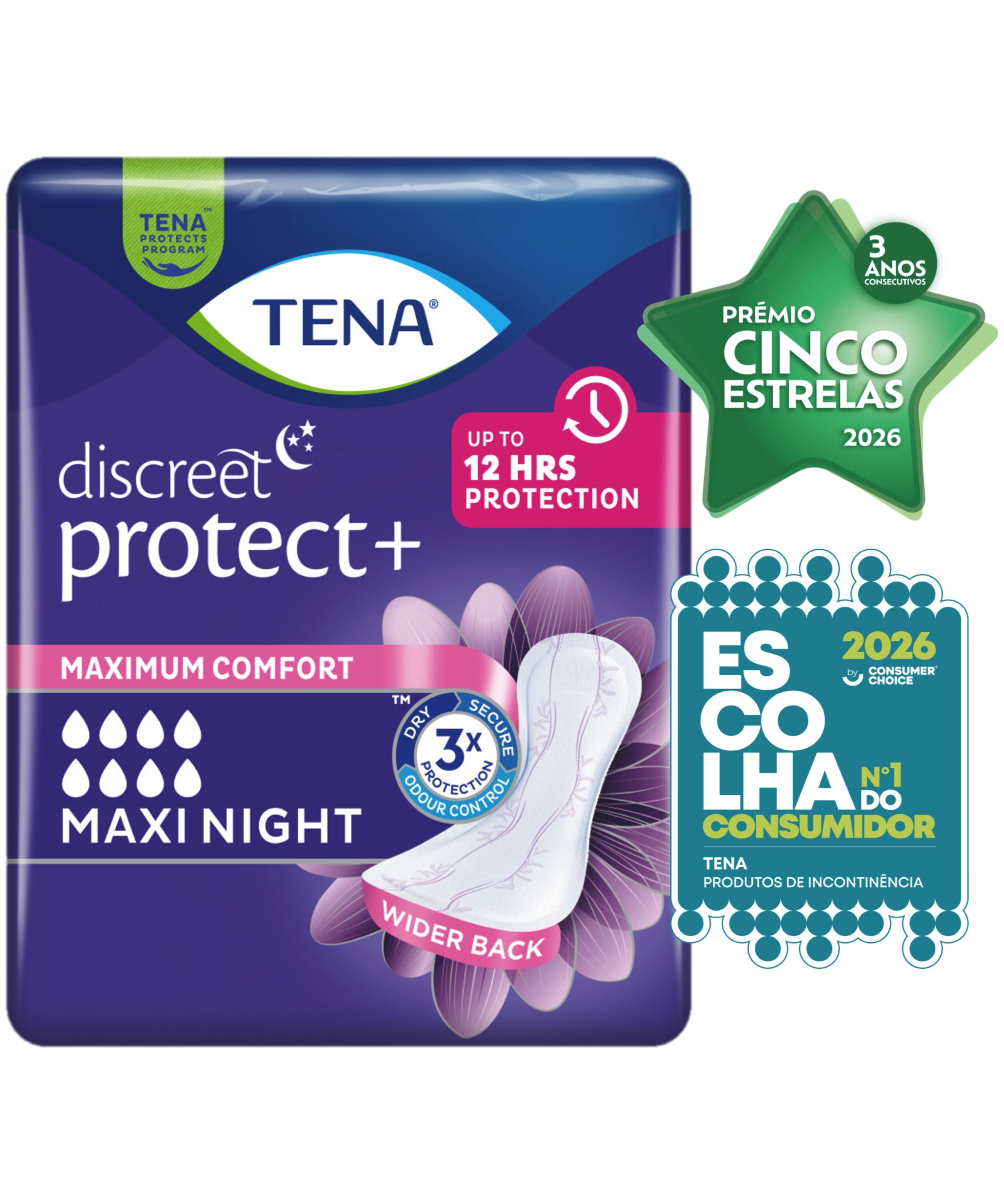 TENA Discreet Protect+ Maxi Night