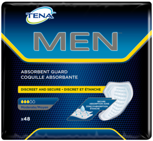 Emballage et produit Coquilles absorbantes TENA Men, niveau 2