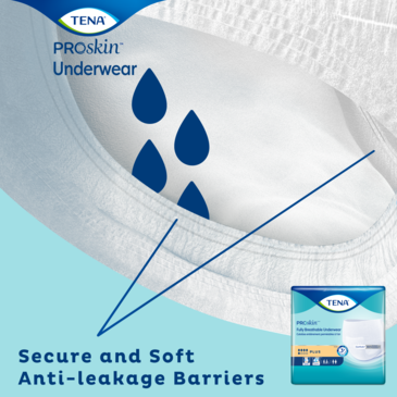 Incontinence underwear with soft and secure anti-leakage barriers