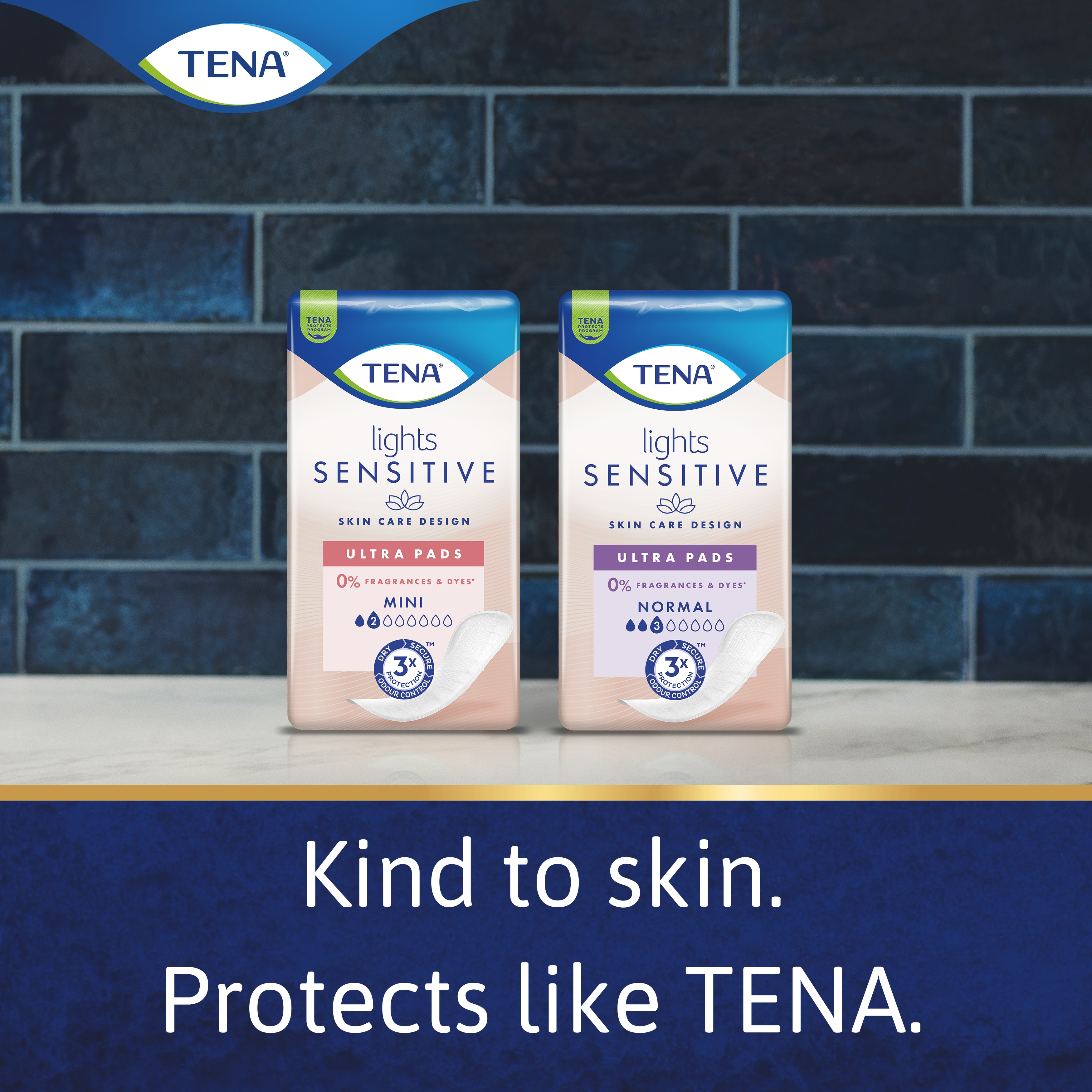 Product range image for the TENA Lights Sensitive Ultra pads