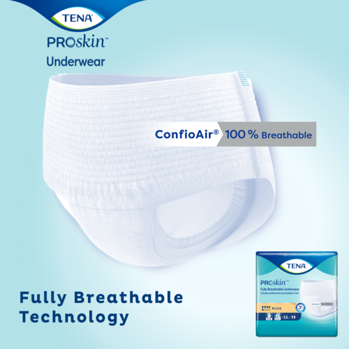 TENA ProSkin Plus Underwear are fully breathable