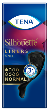 TENA Silhouette Noir Normal | Proteggi-slip per incontinenza neri