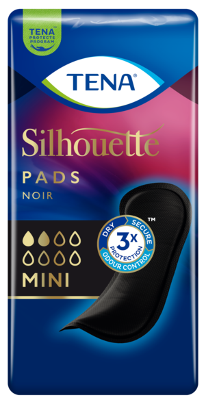 TENA Silhouette Noir Mini  | Black incontinence pads