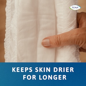 Keeps skin drier for longer.