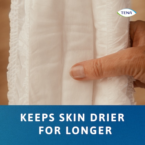 Keeps skin drier for longer.