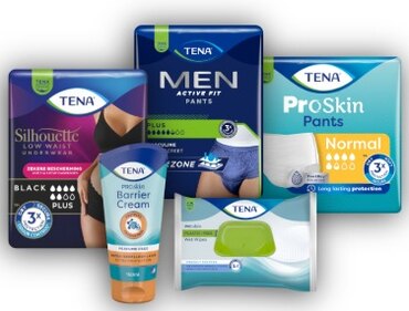 Verpakkingen van TENA producten 