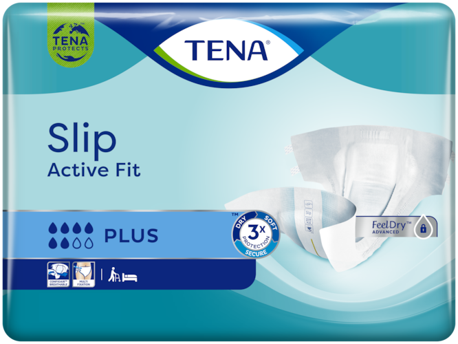 TENA Slip Active Fit Plus | Allt-i-ett-inkontinensskydd i vuxenstorlek
