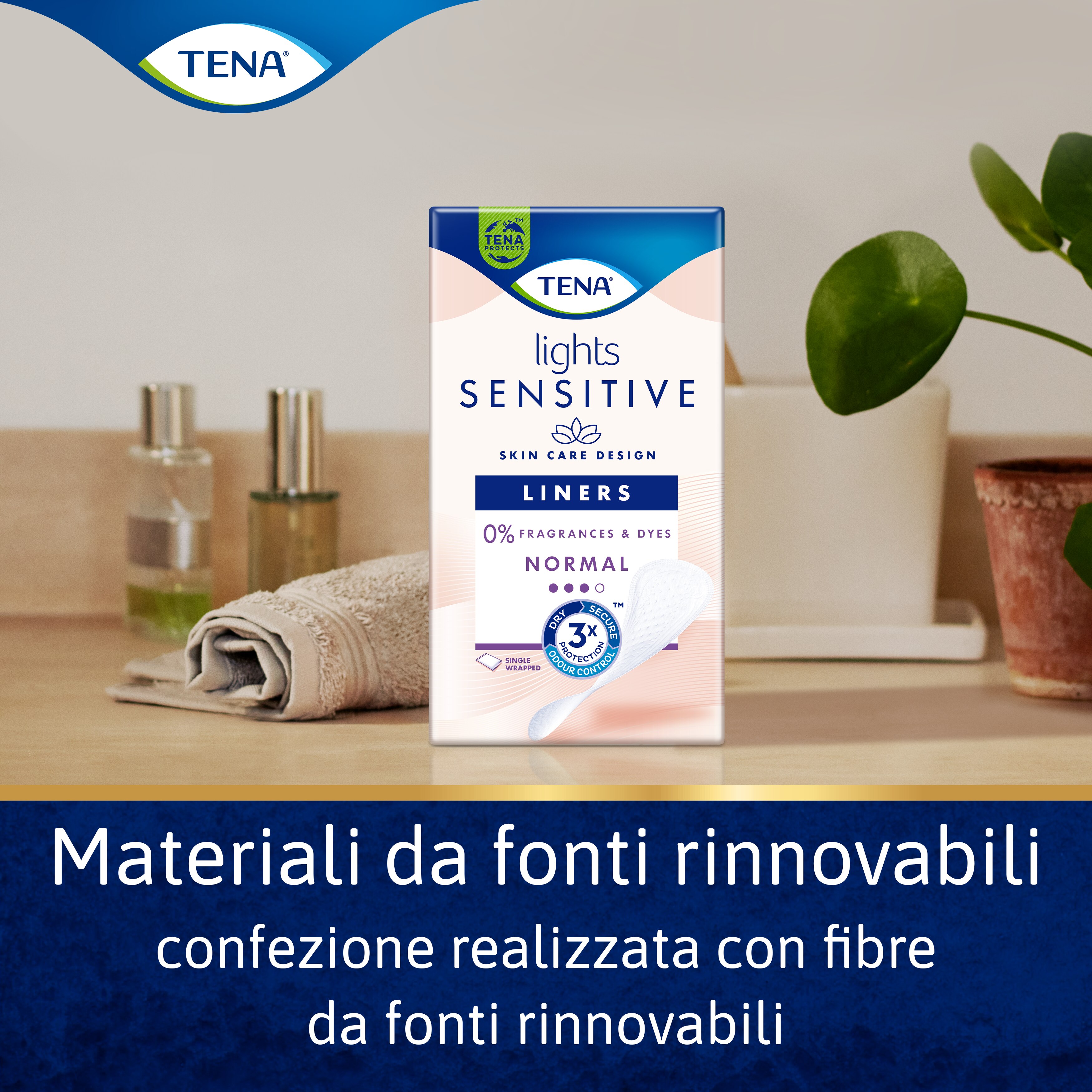 Confezione realizzata con fibre rinnovabili