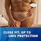 Woman wearing TENA Silhouette underwear with body close fit and up to 100% protection