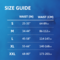 Size guide for TENA Ultimate Underwear.