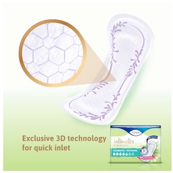 Incontinence pad with quick inlet
