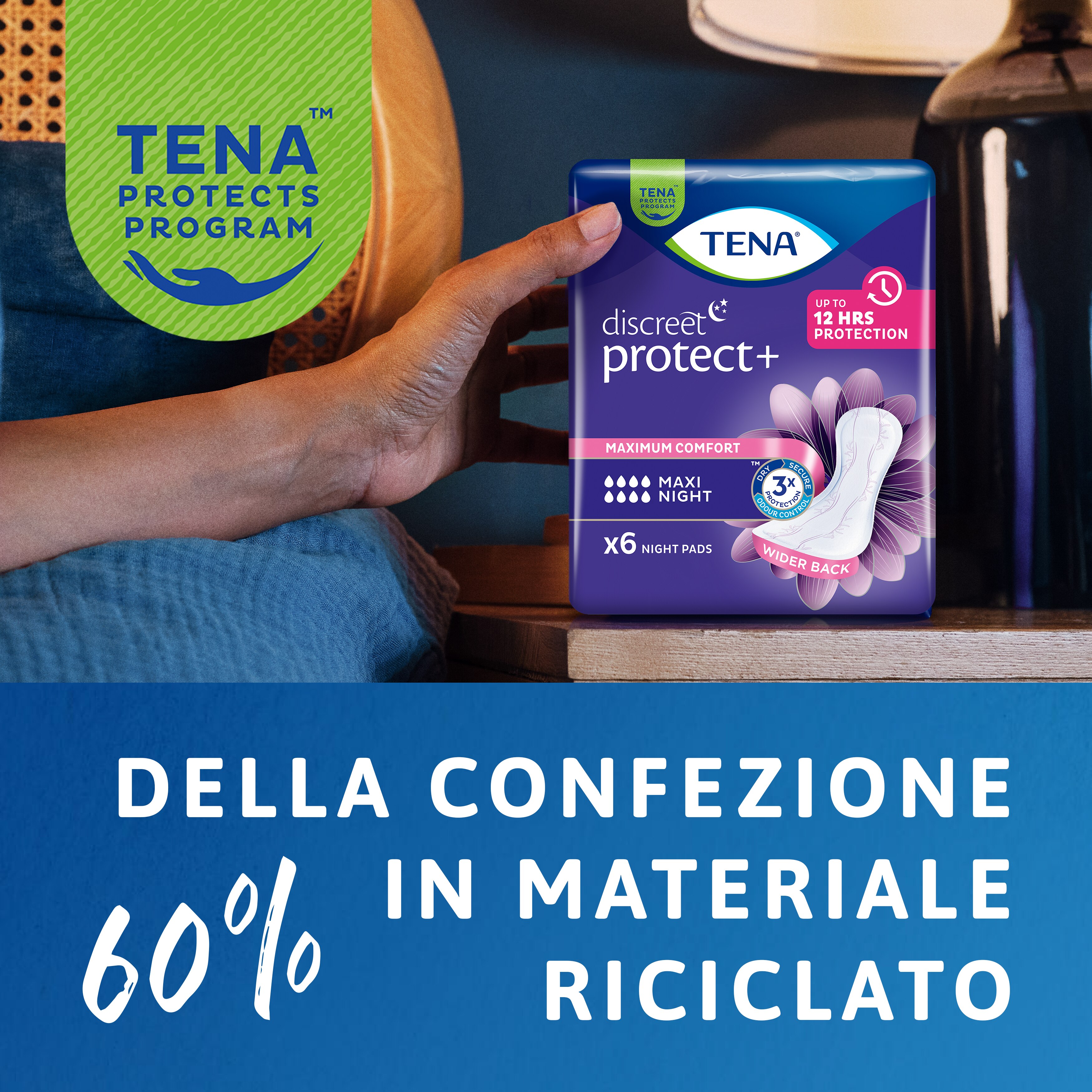 TENA Discreet Protect+ Maxi Night