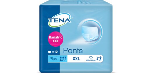 TENA Pants Bariatric produkt för kliniskt överviktiga och packshot