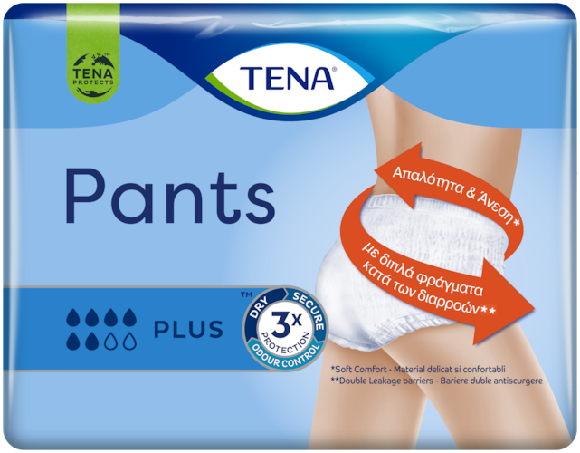 TENA Pants Plus chiloți delicați, de tip pull-up, pentru incontinență concepuți bărbați și femei