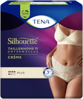 TENA Silhouette – Taillenhohe Unterwäsche bei Blasenschwäche für Frauen in Crèmefarben