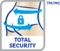 Illustration image of a person and how the product provides total security