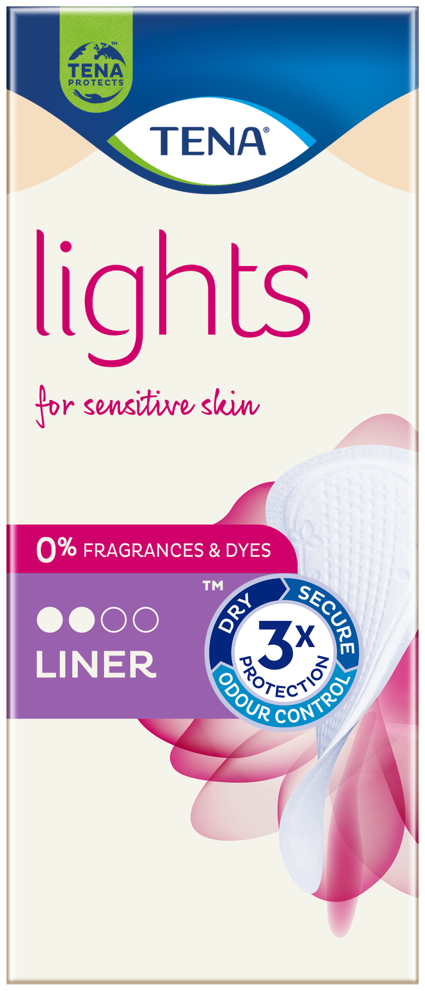 TENA Lights Incontinence Liner | For Sensitive skin