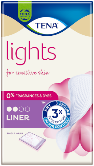 TENA Lights Incontinence Liner Single Wrap | For Sensitive skin