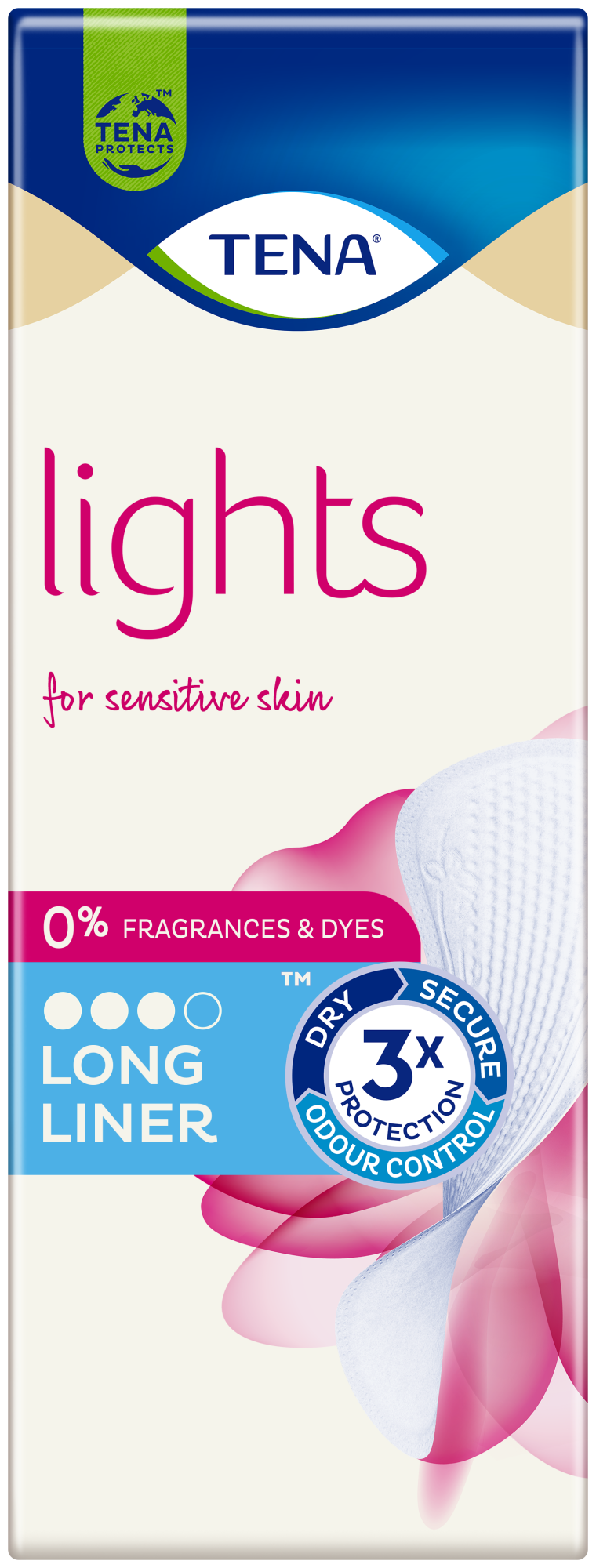 TENA Lights Long Incontinence Liner | For Sensitive skin (Vinci)